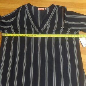 striped popover blouse